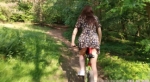 自転車オナニーで羞恥プレイ: 山道だから振動が激しすぎます