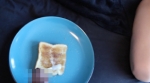 ザーメンぶっかけパン: トーストにザーメンで食ザー妊婦